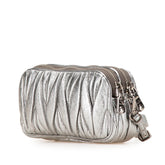 Nappa Matelasse Double Zip Clutch